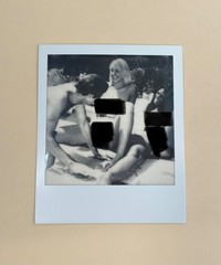 Polaroid Instant Photo Black and White – Female Nude, Portrait Alignment
