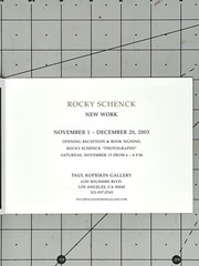 Rocky Schenk (b. 1955) Art Announcement Card 2003 Los Angeles CA