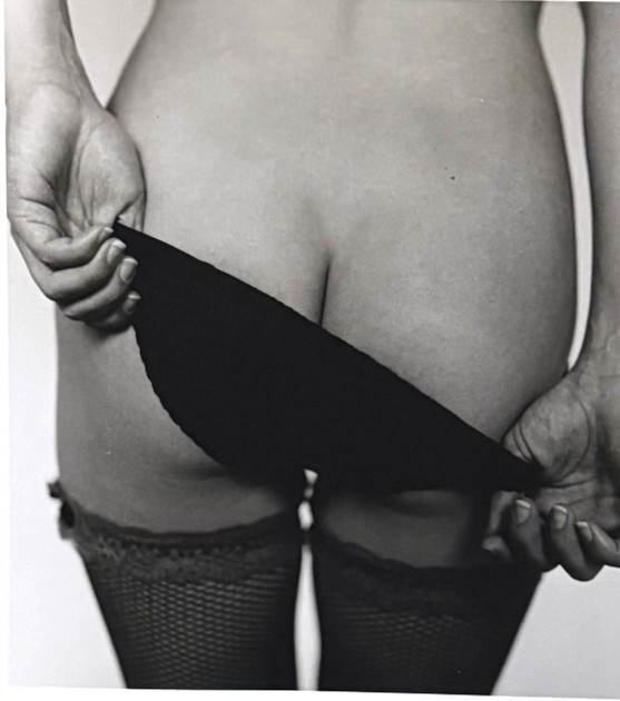A Woman & Her Undergarment 13 7/8 x 11 Photograph-C. 1980s-Mark Bugzester
