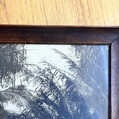 Vintage Framed Sepia Photograph – Historic Coconut Palm Plantation Avenue 17×11