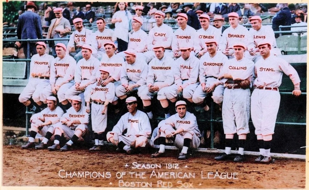 1912-red-sox-team-color 8×10 Colorized Print-FREE SHIPPING