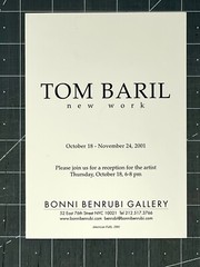Tom Baril (b. 1952) Art Show Announcement Card 2001
