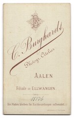 Photograph C. Burghardt, Aalen, portrait of a man with glasses and suit