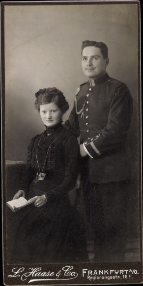 CdV Frankfurt an der Oder, German Soldier in Uniform with Woman,… – 10691941