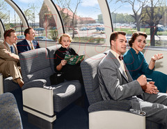 Photo Art Print of the Milwaukee Road Super Dome passenger car interior in 1952