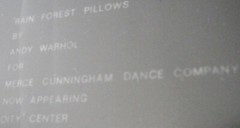 WARHOL MERCE CUNNINGHAM SILVER PILLOWS HUGE VINTG GELATIN SILVER PHOTO BERGDORF