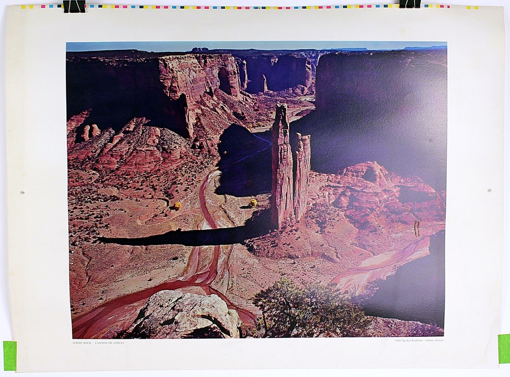 BOB BRADSHAW Color Lithograph Printers Proof 31 x 23 Inches Spider Rock RARE!