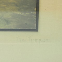 Antique Fred Thompson Woodland Symphony Hand Tinted Photograph Framed
