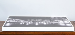 Downtown Los Angeles Water & Power Building – Black & White 20×30 Framed Canvas
