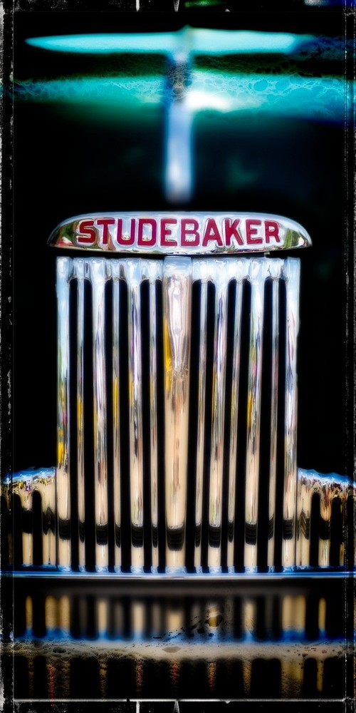 Fine Art Photography, Color print, 9×18, Studebaker Truck Grill