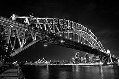 Australia photo landscape art print Sydney harbour opera house black white
