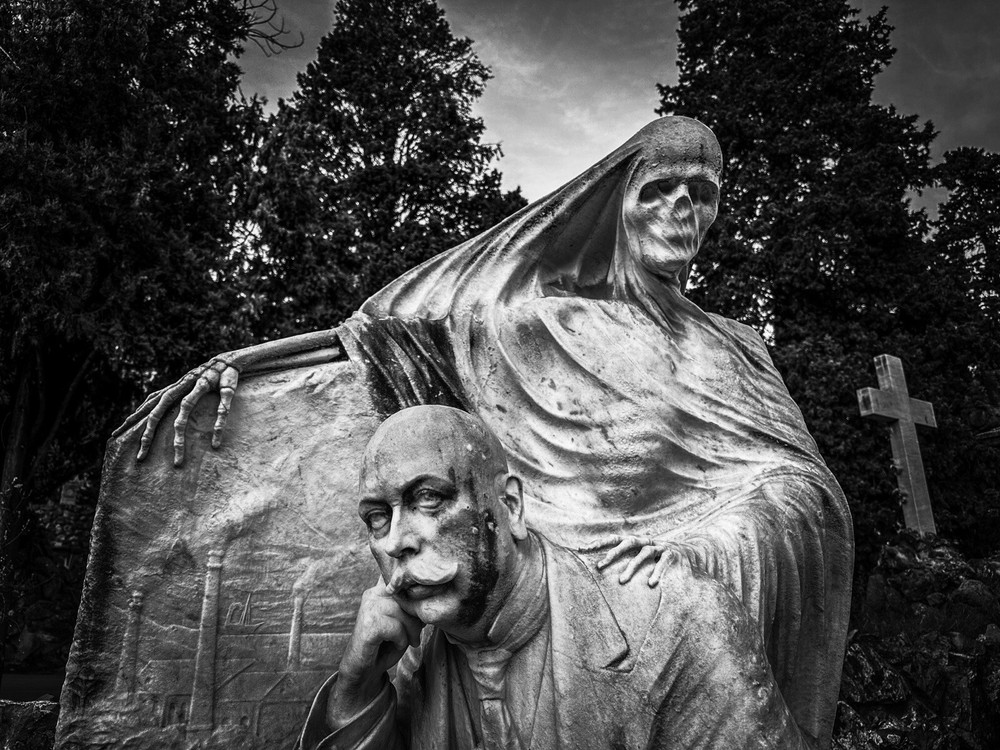 20 X 30 inches Montjuic Cemetery Mortuary Art Photo Sculpture Unframed