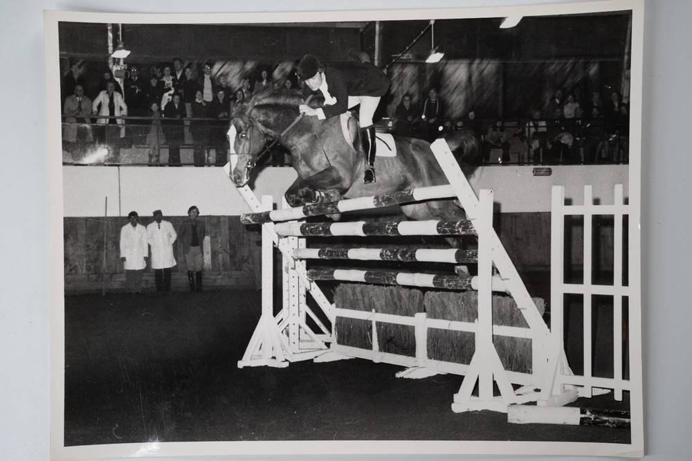 Vintage Film Photo France Equestrian Horse Show Jumping 18X24cm 1970