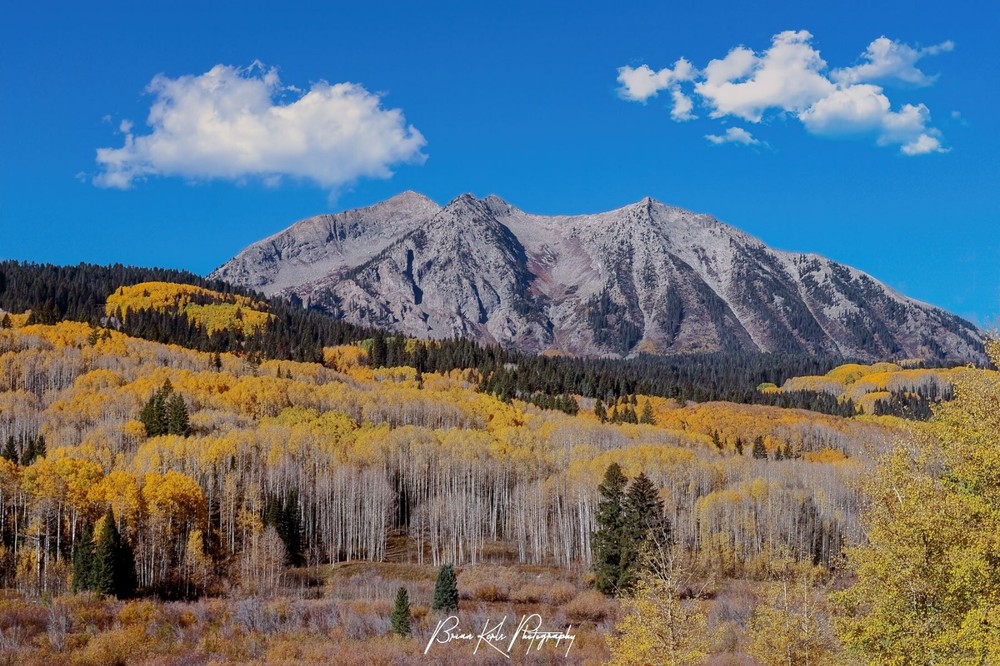 East Beckwith Autumn Framed Colorado Fall Mountain Landscape Photograph Wall Art