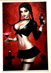 WEDNESDAY ADDAMS SZERDY EXCLUSIVE LIMITED EDITION SIGNED ART PRINT COA NM+
