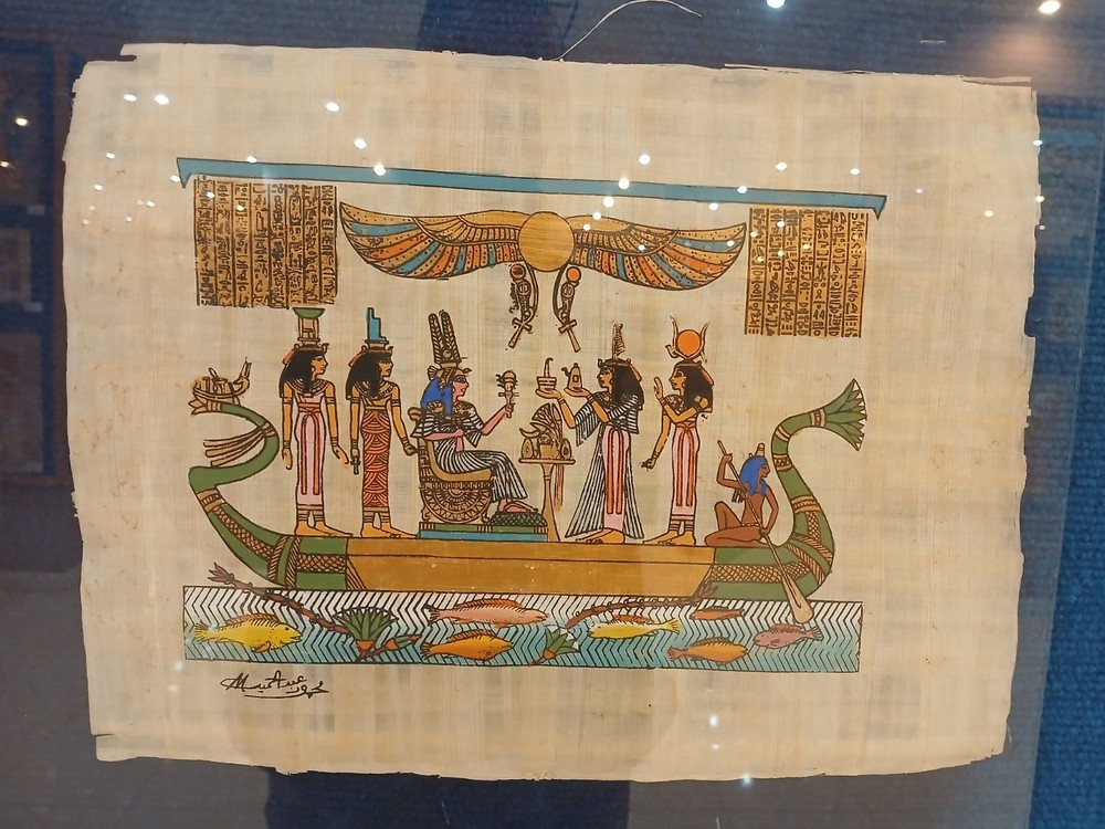 Original Hand-Painted Egyptian Papyrus – Sacred Tree of Life – Pharaoh Wall Art
