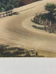 Antique Hand Colored Photograph Casselman Bridge w/ Old Reliable Coffee Ad