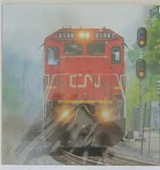 Michael Brown Cinema Graphic Lenticular 3-D Picture of Train 16×16