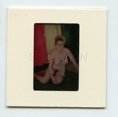 Org Camera Club Nude 60s 35mm Slide / Negative- Super Endowed Woman- Necklace 18