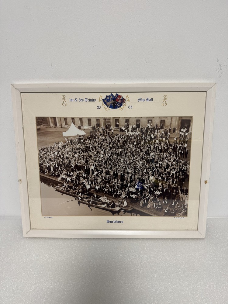 Vintage 1st & 3rd Trinity May Ball Survivors Framed Photo Cambridge 2003 UK Prin