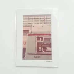 Matted Photo Print San Francisco Bus CA Sky Modern Photography Home Decor City
