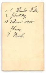 Photography studio Wesemann, Cassel, Hans Rossel in suit and bow tie