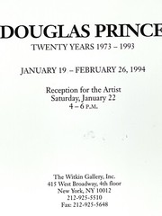 Douglas Prince (b. 1943) Art Announcement Card 1994 – Witkin Gallery NYC