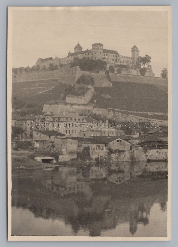 Würzburg 1949 – Building on the River – Old Photo 1940s