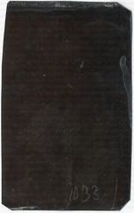 Original Ferrotype, Imposing Lady with Small Photo Album, Circa 1860