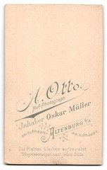 Photograph A. Otto, Altenburg, at the Court Theatre, portrait of an elegant gentleman with