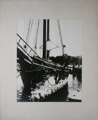 Sail boat ship solarized vintage art photo