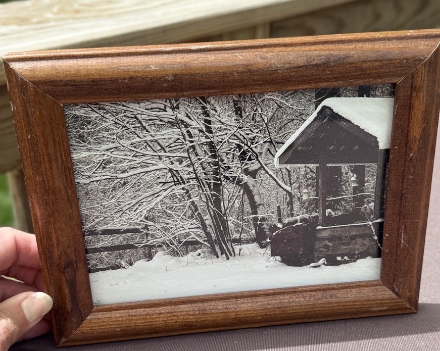 Original photograph, ‘Winter’s Quiet’ by Serene Scenes in Maine, 5×7, wood frame