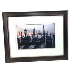 Venice Gondolas Photograph Print-Framed, Matted, Pencil Signed L.E. 27.5”x21.5”