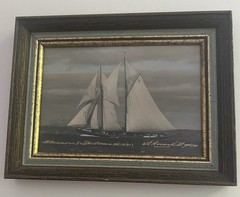 Wallace R MacAskill 1931 Bluenose 1 Hand Tinted Photo Nova Scotia Canada EUC