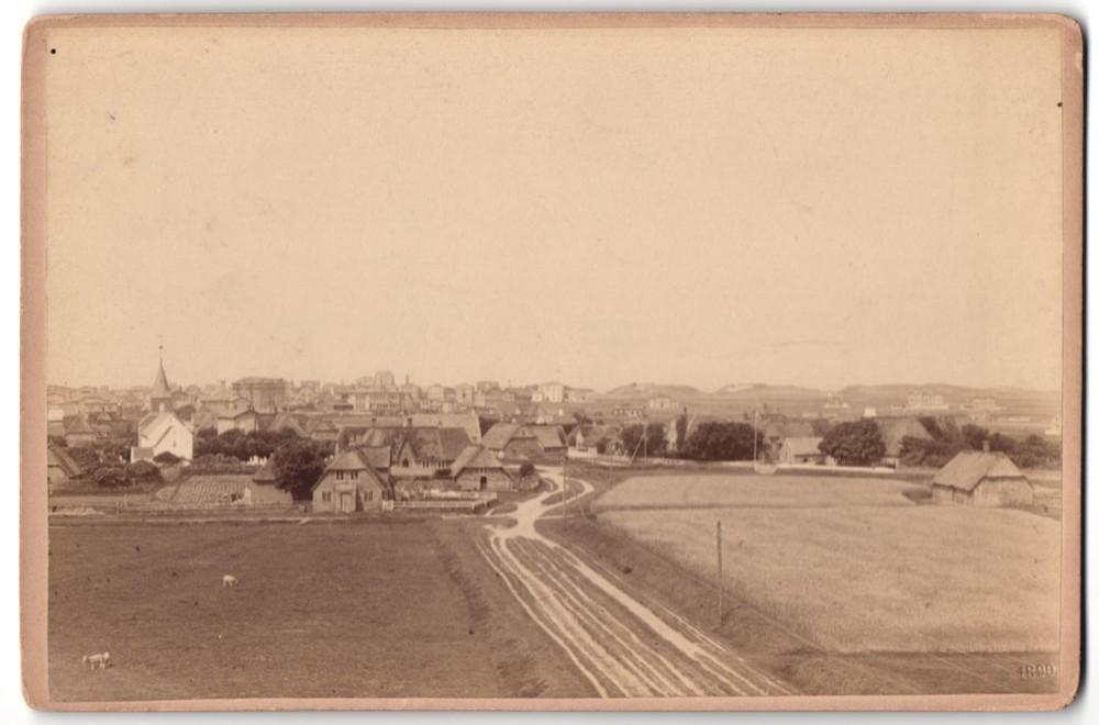 Photograph P. E. Nickelsen, Westerland/Sylt, view Westerland on Sylt, Lands