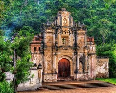 16X20 PHOTO OF LA SANTA CRUZ CURCH ANTIGUA GUATEMALA, Guatemalan
