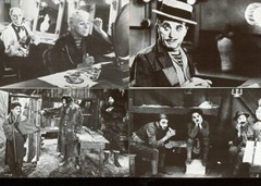 Lot Of 4 Photographs On Cards With Charlie CHAPLIN Movies CHARLOT