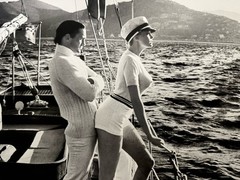 Winnie off the coast of Cannes Helmut Newton Pigment Print Framed COA