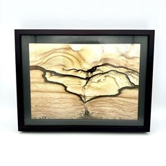 Art Photograph Stone Landscape Matte Frame 12 1/4″ x 9 1/4″ Lapidary Stonescape