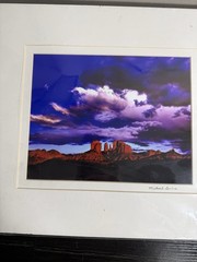 Michael Irvine Signed Cosmic Clouds Sedona AZ Fine Art Photograph Matted 16×14