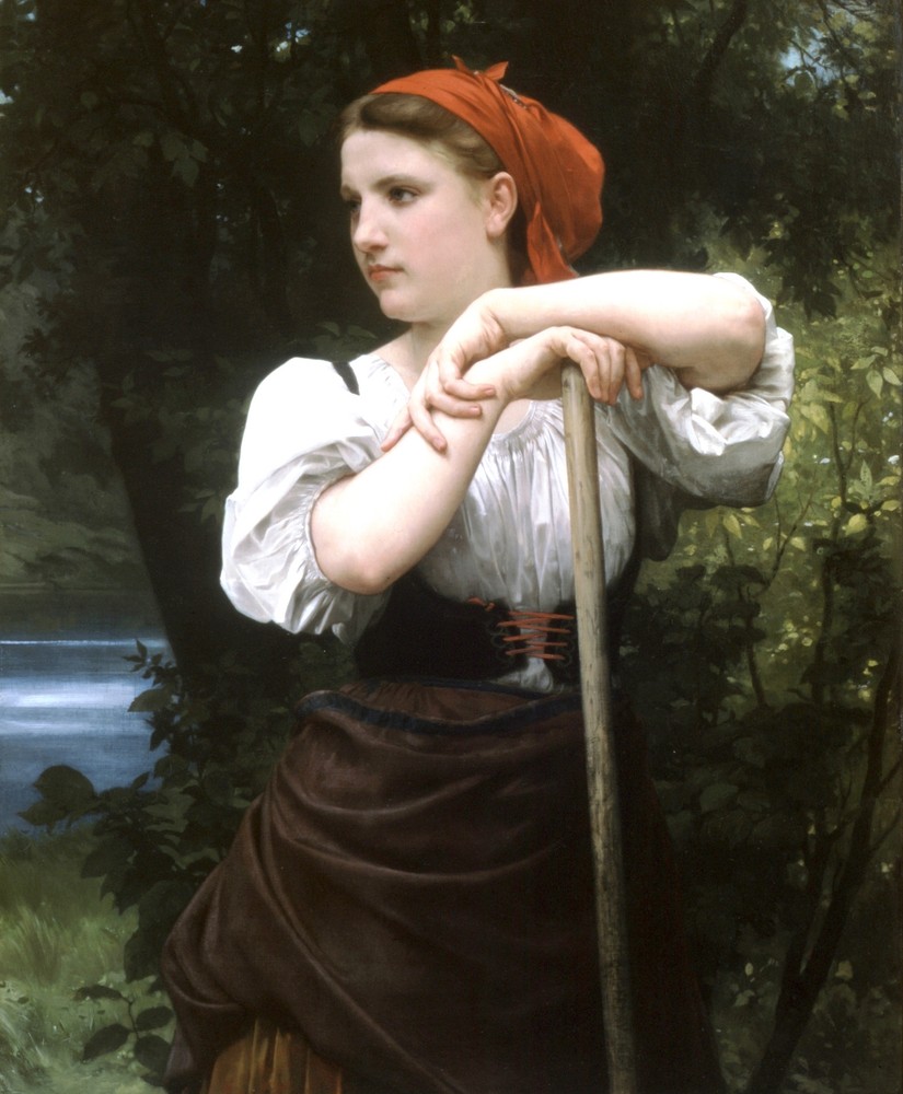 THE HAYMAKER by William Adolphe Bouguereau ART PRINT (225-R)