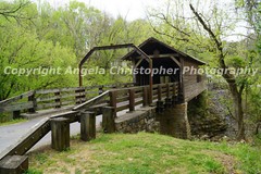 Original ACEO 2.5 x 3.5 inches photo fine art print COVERED BRIDGE AT AN ANGLE