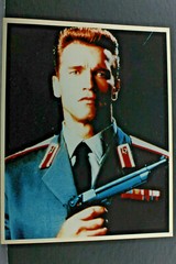 Arnold Schwarzenegger in Uniform with Gun – 8×10″ Photo Print-Vintage L1162C