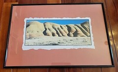 Painted Hills Oregon Photograph Signed Matted Vtg 1999 Nielsen Frame READ