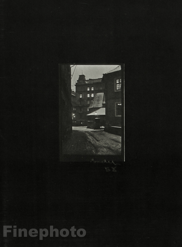 1958/78 JOSEF SUDEK Vintage Czech Photo Gravure Prague Street At Night Fine Art