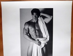 HANDSOME, CLASSIC, STATUESQUE MALE MODEL PHOTO – ’90s SWISS POSTER, GAY INTEREST
