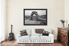 Delicate Arch Photography Print: Utah Black & White Arches National Park Picture