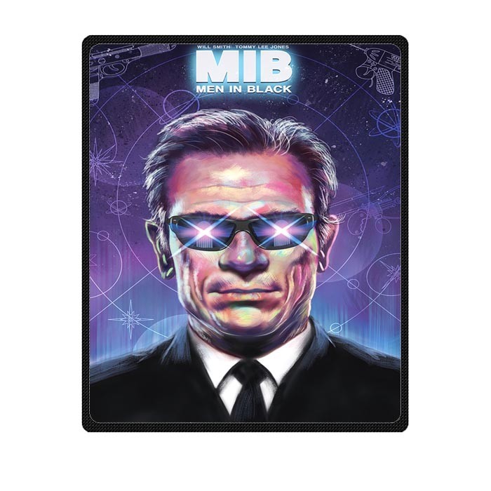 great Men in Black Soft Warm Single-Side Printing Flannel Fleece Blanket