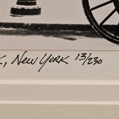 RICHARD CALVO Original Vintage Signed Central Park NY Horse Carriage Photograph