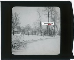 Landscape, Snow, Winter, Vintage Photo Glass Plate, Black & White, 8.5×10 Cm
